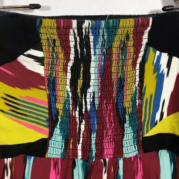 Silence + Noise Ikat Multicolored Strapless Dress - Picture 10 of 14